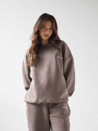 Sian Marie lounge PRE-ORDER Oversized Essential Sweatshirt - Washed Brown