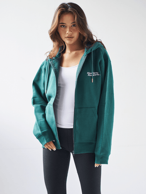 Sian Marie lounge S / Green Oversized Zip Jacket - Green - Small