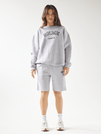 Sian Marie lounge S / Black Oversized SNME SPORTS Retro Tracksuit Set - Grey Marl - Small