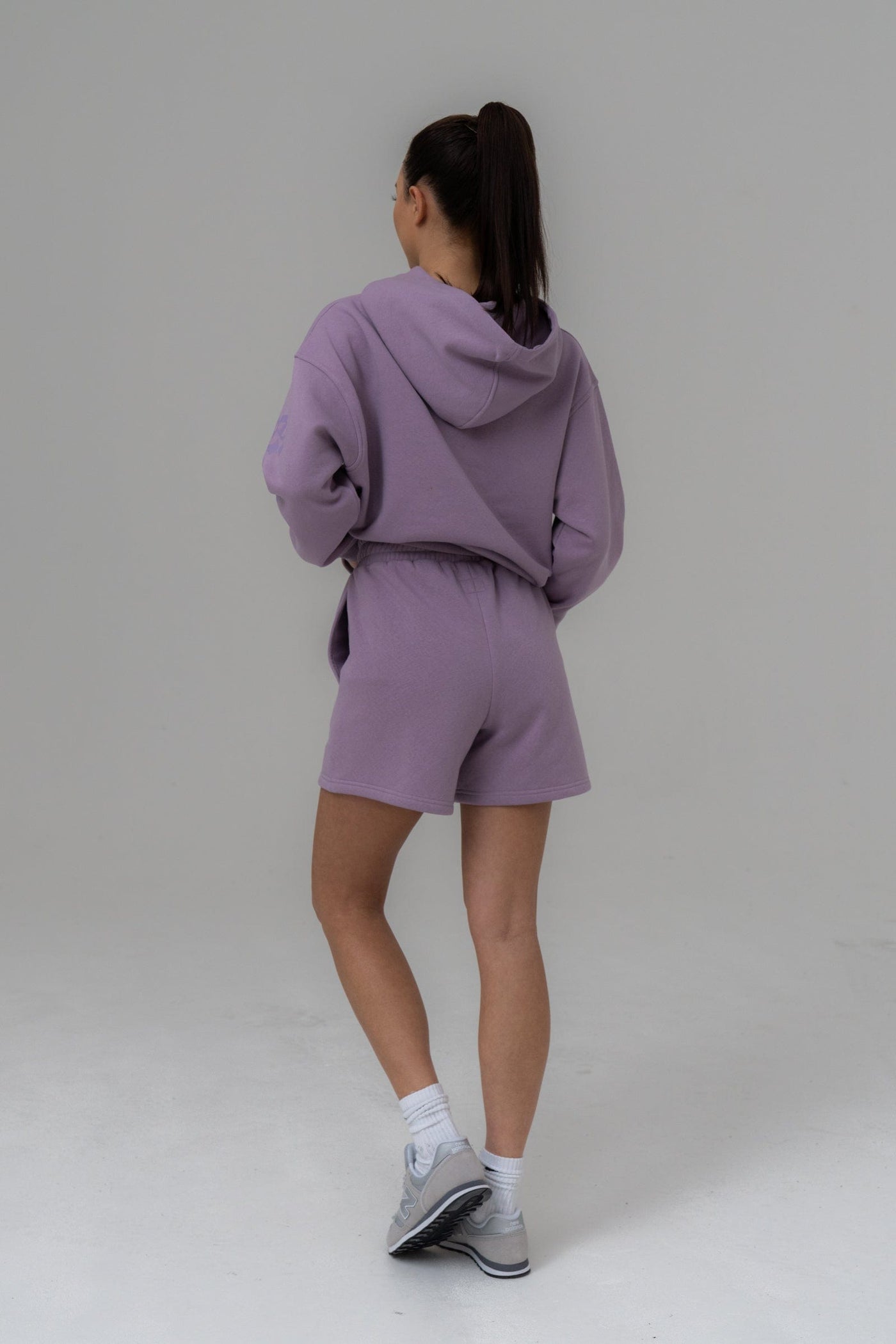Sian Marie Women's  Baggy Slogan Print Shorts - Lilac
