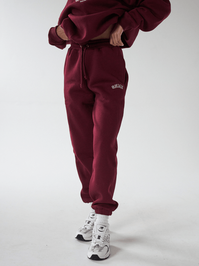 Sian Marie lounge Baggy SNME Retro Joggers - Burgundy