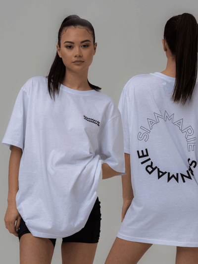 Sian Marie lounge Oversized T-Shirt With Circle Print - White